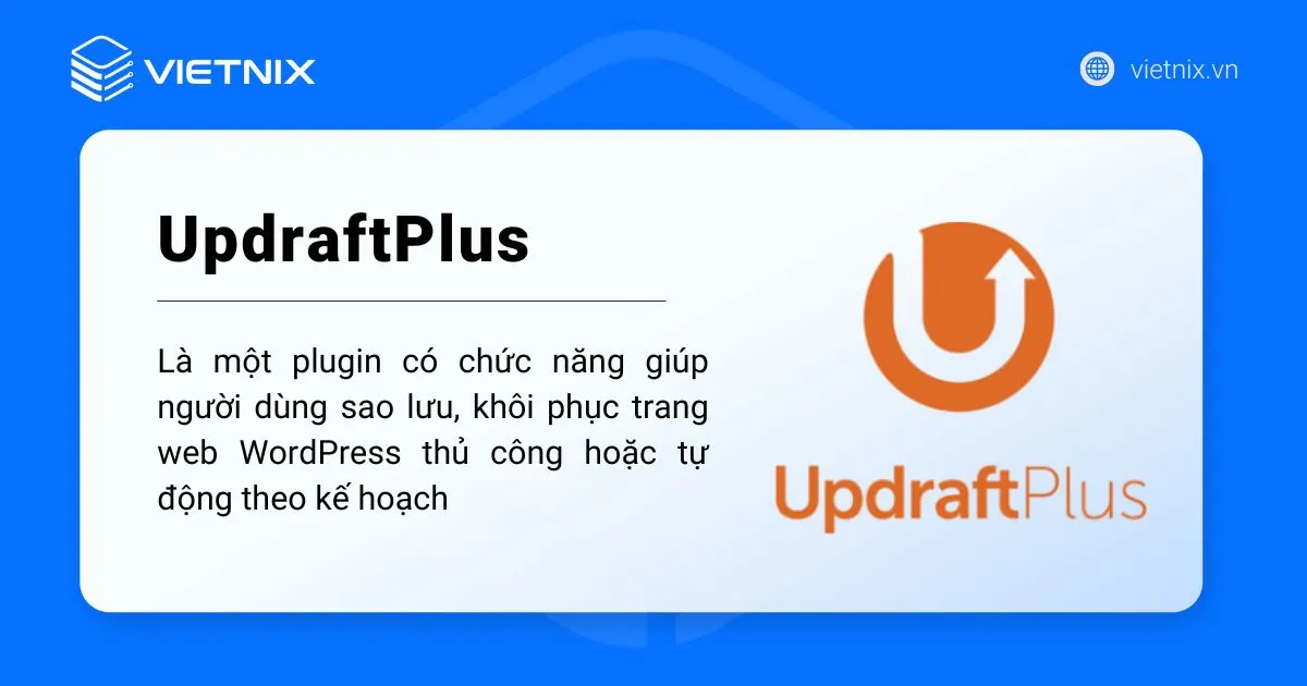 Khái niệm UpdraftPlus