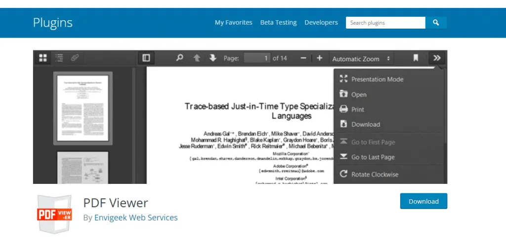Plugin PDF viewer