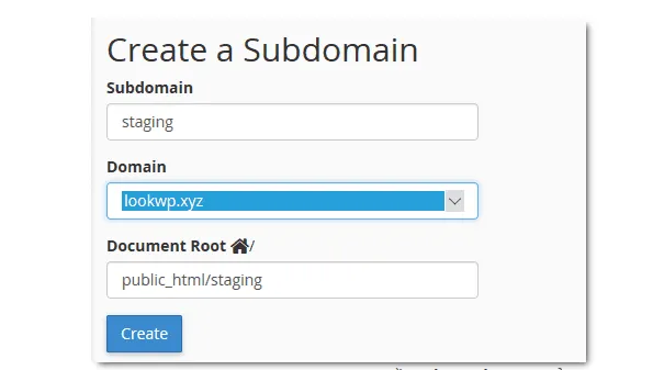 Create a Subdomain