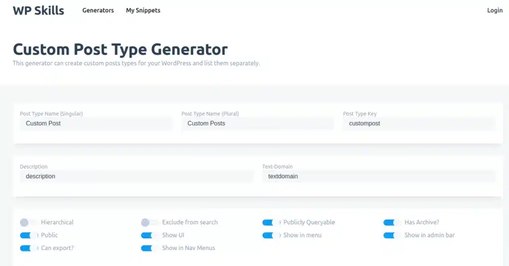 Hướng dẫn tạo Custom Post Type WordPress chi tiết 10 Custom Post Type Generator