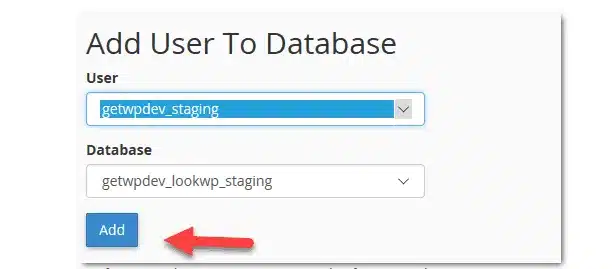 Gán user vào database