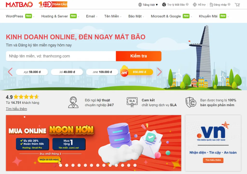 Mắt Bão - Dịch vụ hosting tốc độ cao