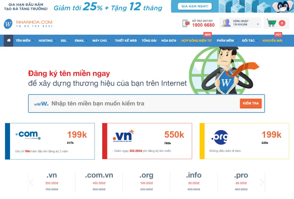 Dịch vụ hosting Nhân Hòa
