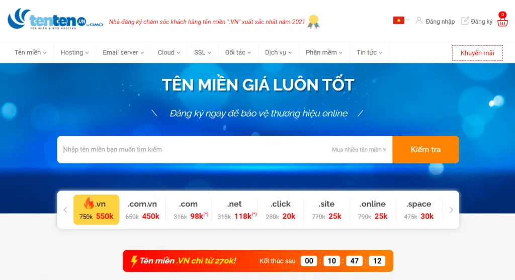 TenTen - Đơn vị cung cấp dịch vụ lưu trữ đến từ Nhật Bản