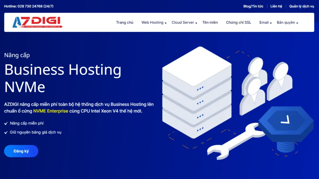 Azdigi cung cấp dịch vụ hosting chất lượng