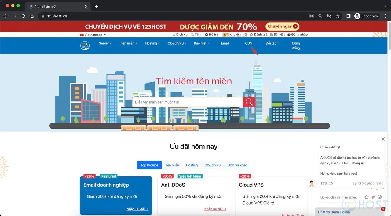 123Host - Dịch vụ hosting Việt Nam uy tín