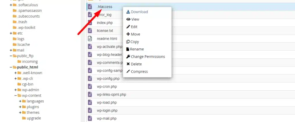 Kiểm tra tình trạng lỗi của các file .htaccess