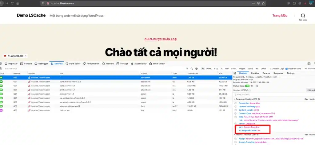Kiểm tra LS Cache