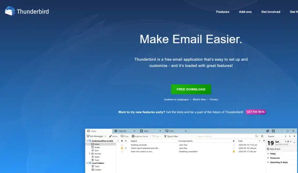 Ứng dụng Thunderbird