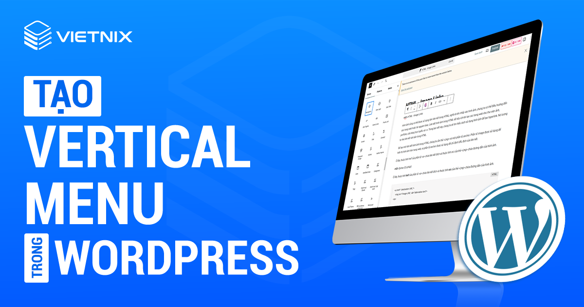 Tạo vertical menu trong WordPress