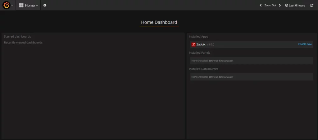 Giao diện Home dashboard