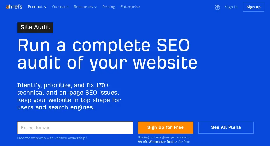 Ahrefs Site Audit