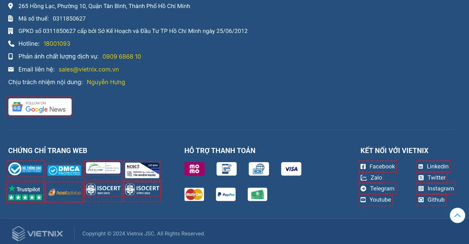 Các liên kết nofollow sẽ được extension sẽ tự động đánh dấu các liên kết nofollow bằng đường viền màu đỏ mờ