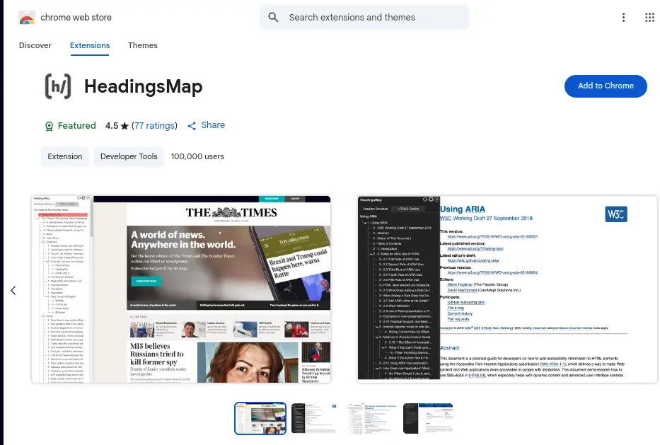 HeadingsMap (cho Chrome & Firefox)