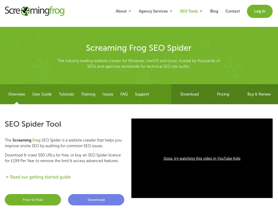 Screaming Frog SEO Spider