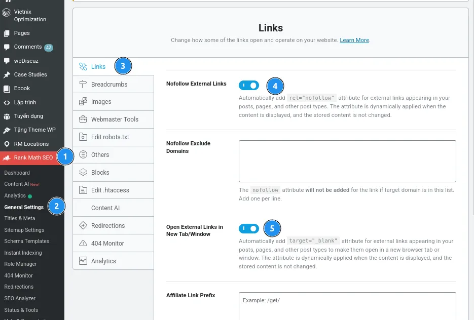 Tip 1: Dùng plugin Rank Math SEO
