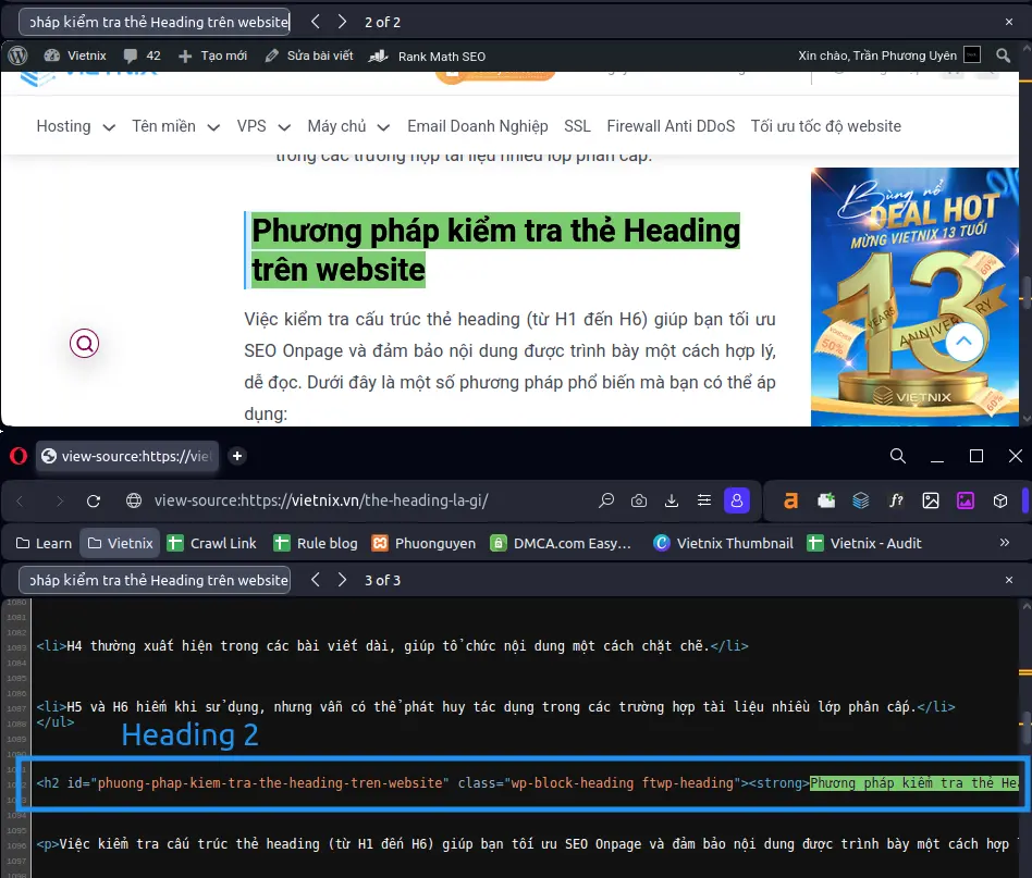 Xem mã nguồn trang (View Page Source)