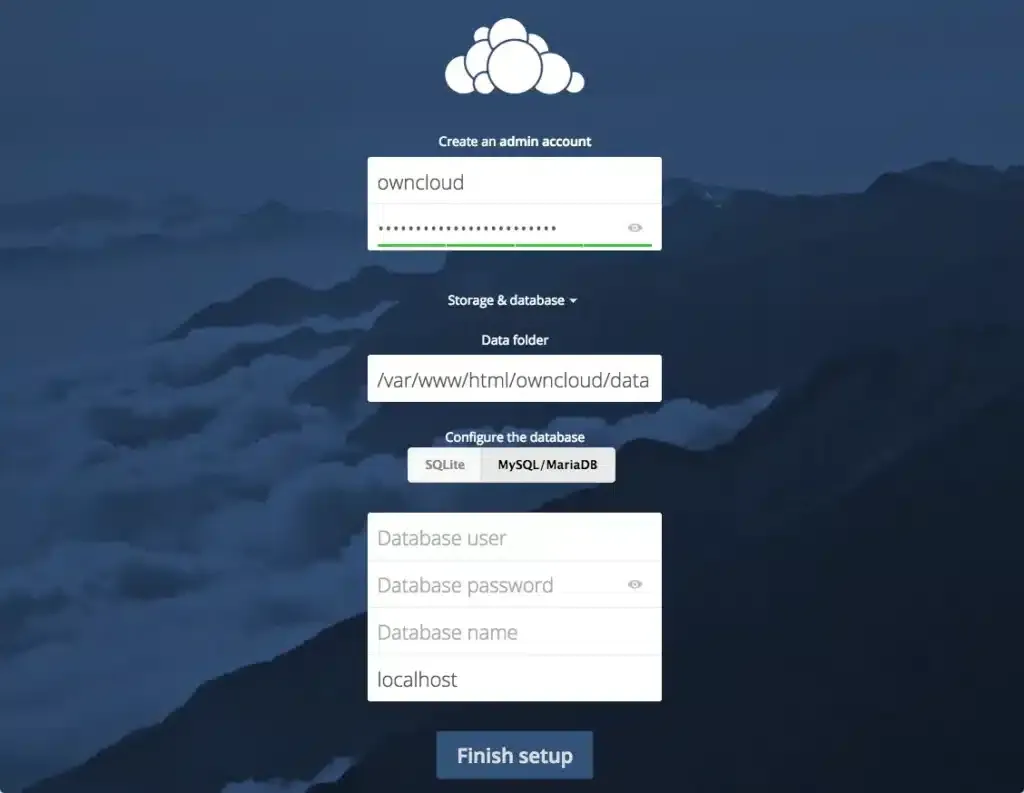 Cài đặt database
