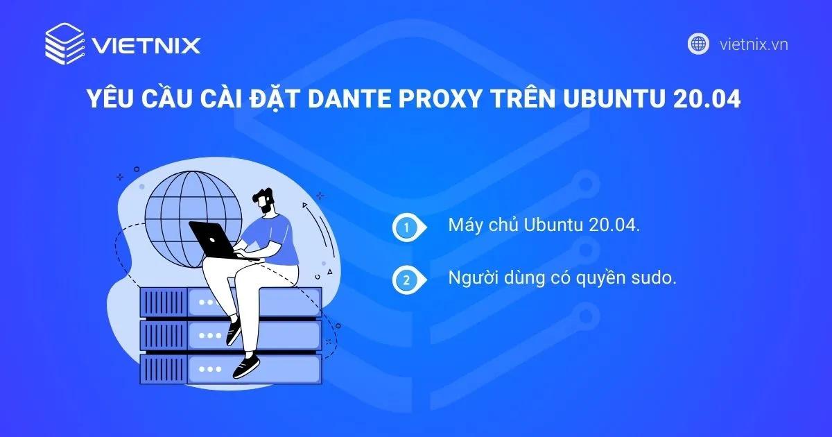 Yêu cầu để cài đặt Dante Proxy trên Ubuntu 20.04 cho các kết nối riêng tư
