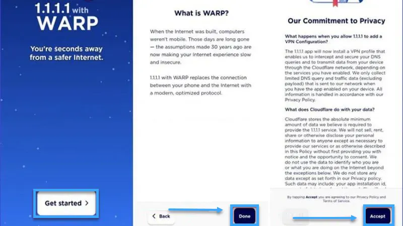 Mở ứng dụng WARP 