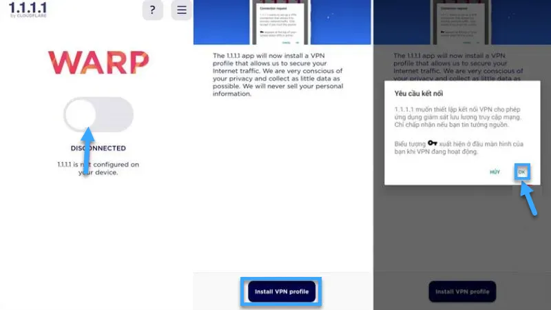 Chấp nhận quyền thêm cấu hình 