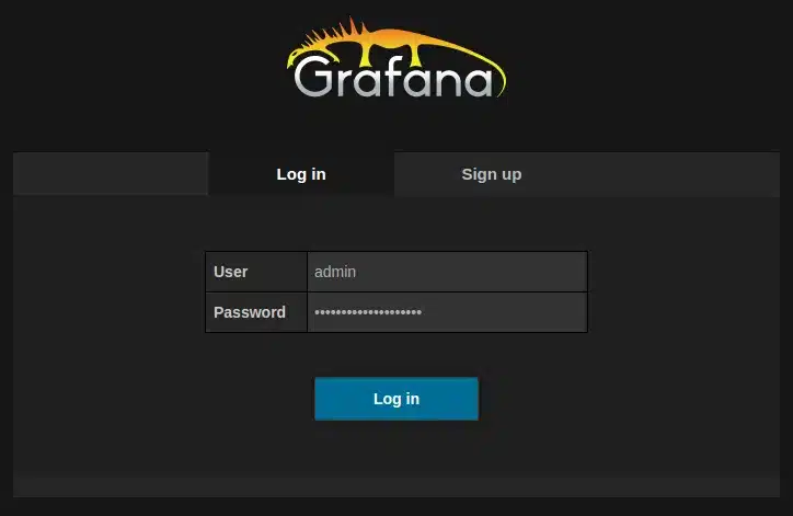 Đăng nhập Grafana