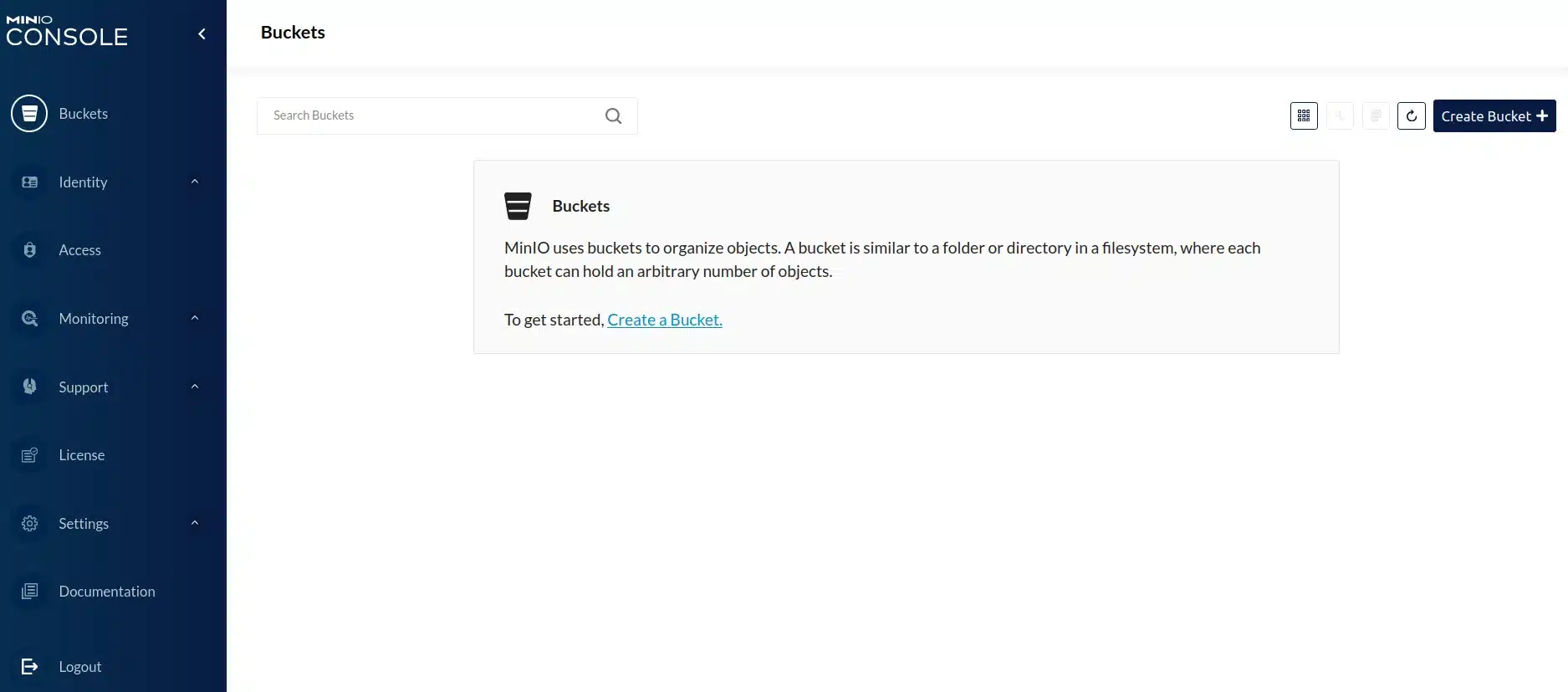Cách cài đặt Object Storage Server MinIO ở chế độ Standalone trên Ubuntu 20.04 18 Giao diện chính của MinIO Console