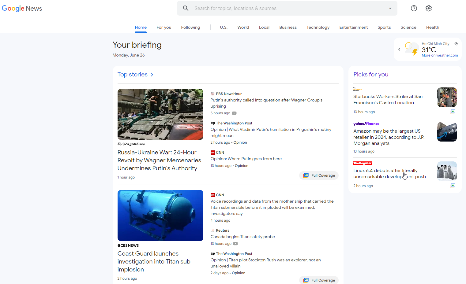 Hướng dẫn đăng ký Google News cho website mới nhất hiện nay 13 Google News bản Desktop