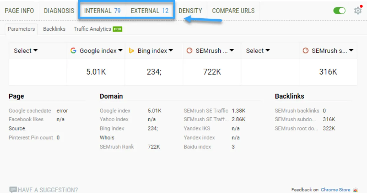 Kiểm tra Internal và External link