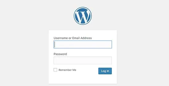 Login page mặc định của WordPress