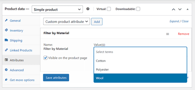 Cách lọc sản phẩm WooCommerce (Hướng dẫn chi tiết) 33 Nhấn Save attributes