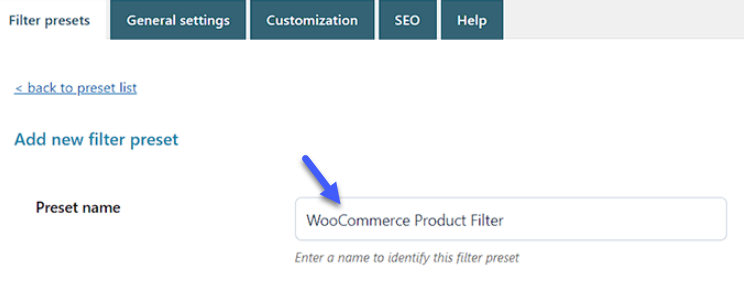 Cách lọc sản phẩm WooCommerce (Hướng dẫn chi tiết) 21 Nhập tên cho bộ lọc