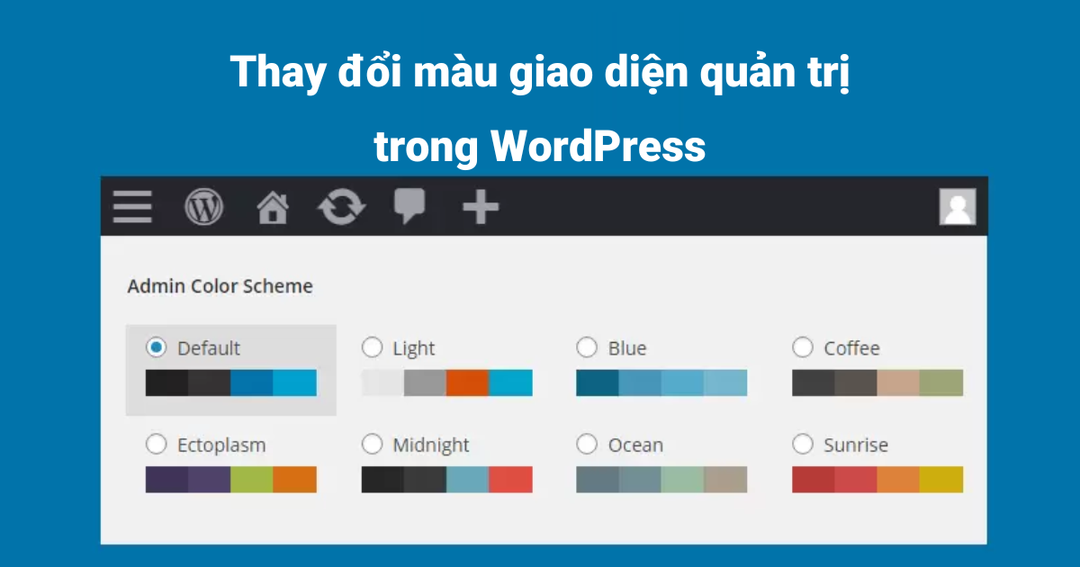 Hướng dẫn thay đổi màu giao diện quản trị trong WordPress