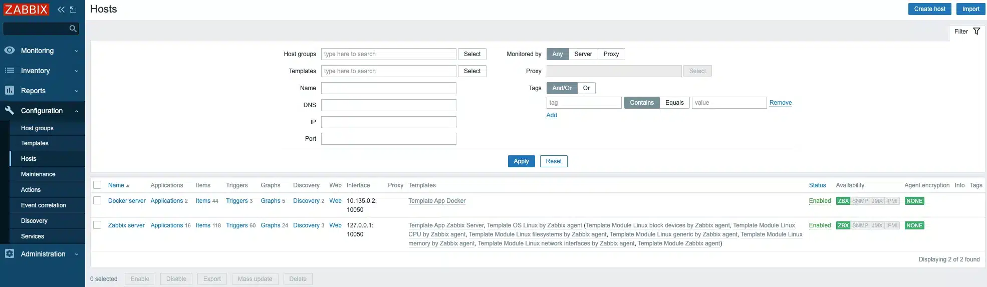 Thêm một host mới vào server