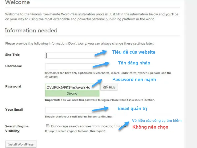 Đăng nhập vào trang quản trị WordPress