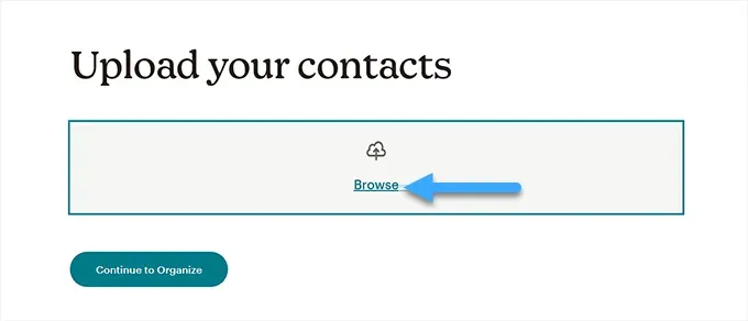 Tải tệp CSV lên MailChimp