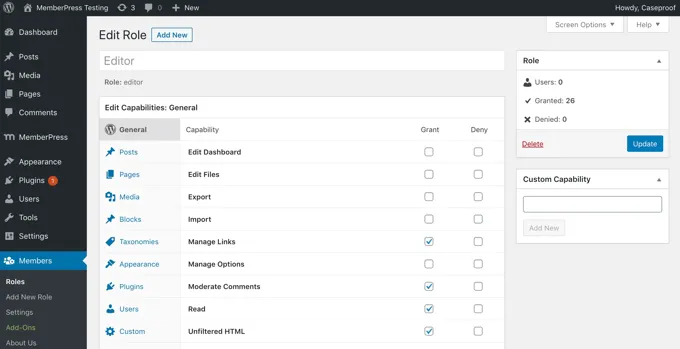 Tùy chỉnh quyền của Author trong WordPress