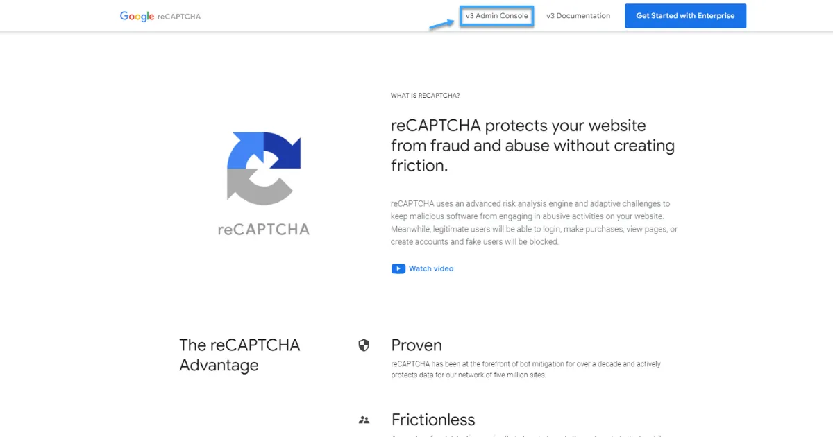 Truy cập vào trang chủ sau đó chọn Admin Console