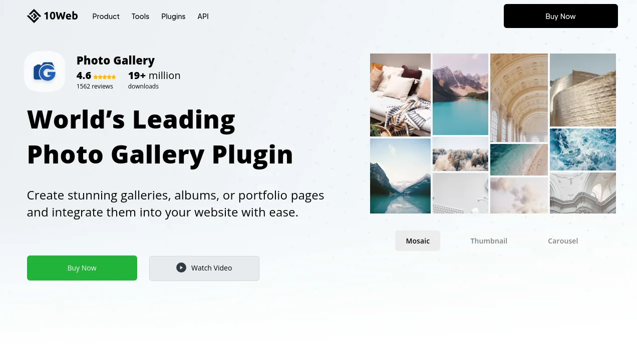 plugin Photo Gallery By 10Web