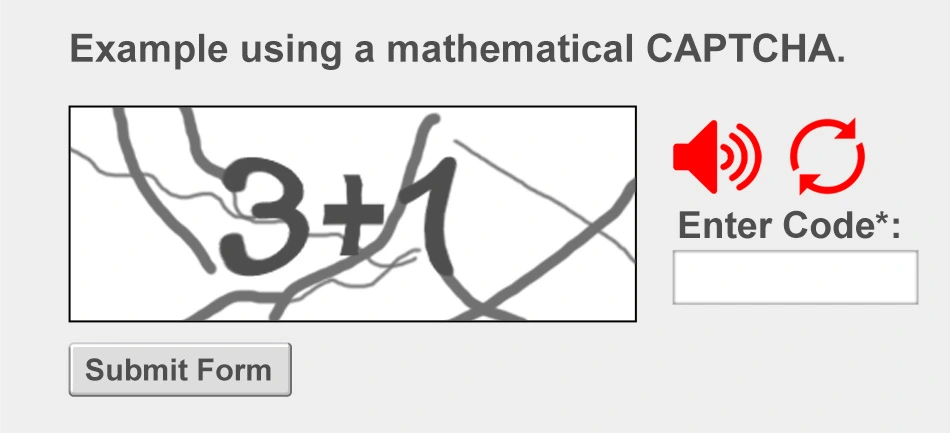 CAPTCHA toán học là hình thức được sử dụng phổ biến