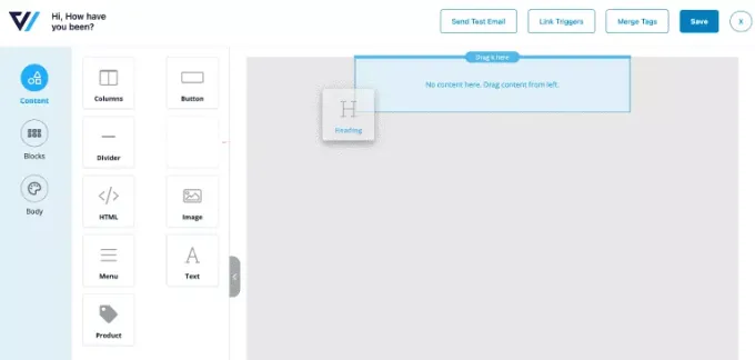 Tab Content cho phép thêm nhiều chức năng khác nhau