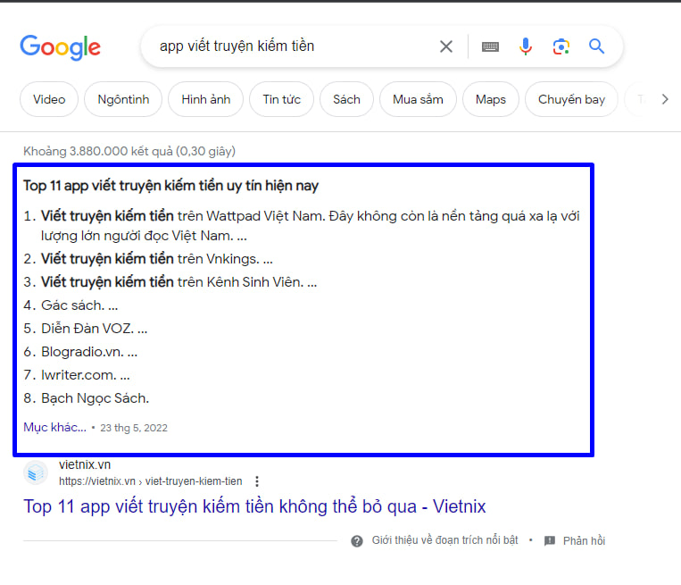từ khóa app viết truyện kiếm tiền
