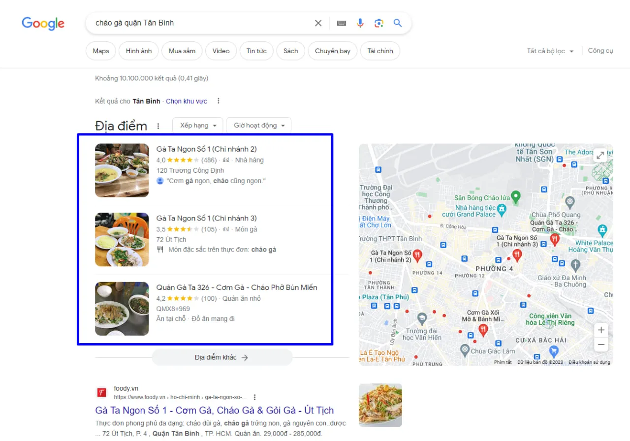 Ý định tìm kiếm của từ khóa: "Cháo gà quận Tân Bình"