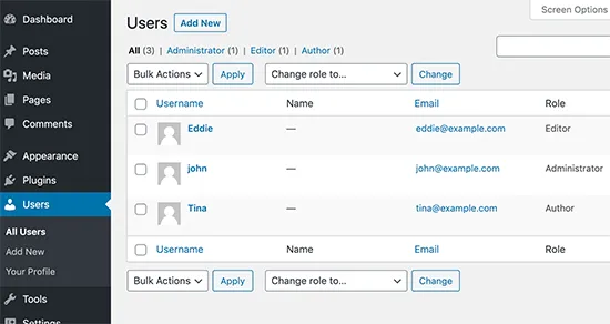 Kiểm tra vai trò WordPress