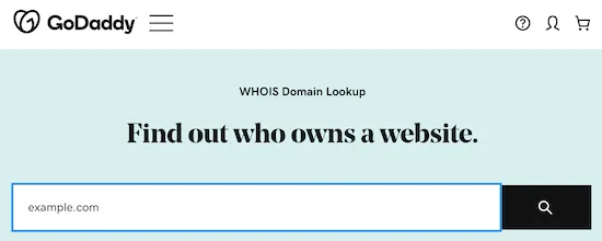 GoDaddy WHOIS Domain Lookup