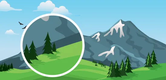 Hình ở file SVG không sử dụng pixel để xây dựng ảnh