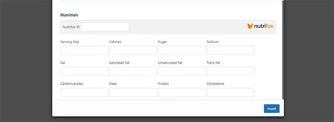 Có thể đăng ký một tài khoản Nutrifox hoặc bạn có thể nhập thông thủ công