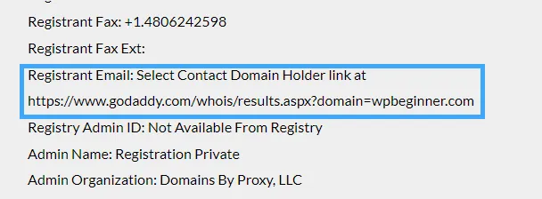 Registrant email