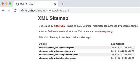 Sơ đồ XML sitemap Yoast SEO