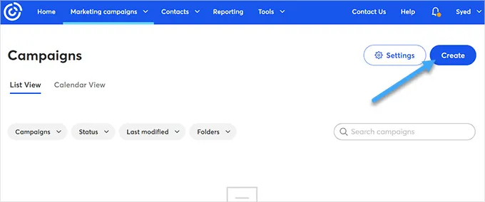 Tạo chiến dịch email blast